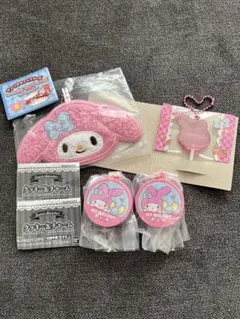 値下げ‼️サンリオ　マイメロ　ラグマット風キーホルダー　クッキー缶チャーム他