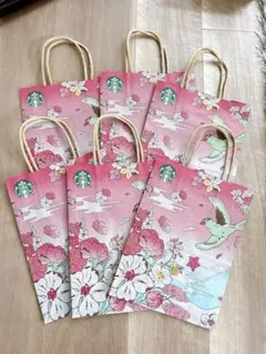 スターバックス 桜 2024 ショップ袋 6枚