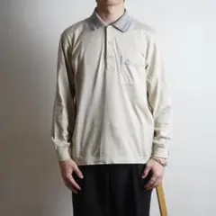 Burberrys 長袖ポロシャツ カジュアル ベージュブルー/RW398