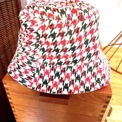 新品タグつき　H&M ハウンドトゥース　千鳥　バケットハット