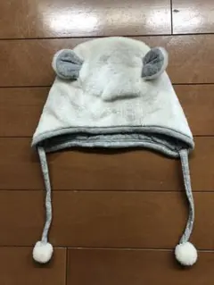 可愛い耳付きベビー帽子 フリーサイズ