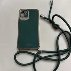 AODIMAO ストラップ付き グリーン iPhone12ケース