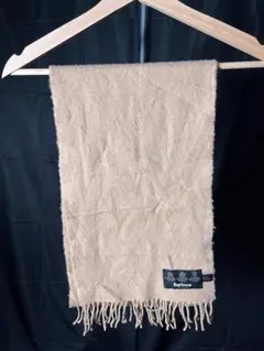 【スコットランド製・最終価格】Barbour ウールマフラー ベージュ