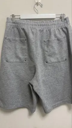 ユニクロC スウェットワイドショーツ　グレー　スタッズ付き　リメイク