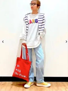 KANGOL ワッペン長袖Tシャツ マルチカラーワッペンのサムネイル