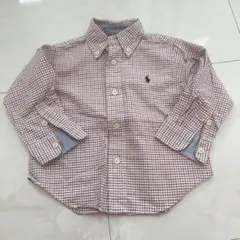 Ralph Lauren チェック柄 長袖シャツ 80cm シミあり