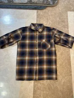 ネルシャツ ブラウン