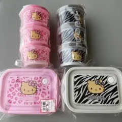 新品未開封】日焼けキティ ヒョウ柄 保存容器 サンリオ アベイル