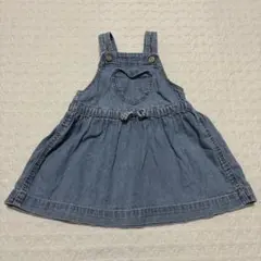 baby GAP デニム ジャンパースカート ハート 80cm 12-18