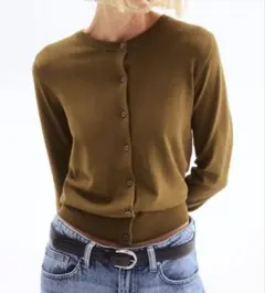 H&M カーディガン　オリーブ