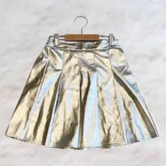 マイメロ様専用　シュレーブ 膝丈フレアスカート フェイクレザー　7328