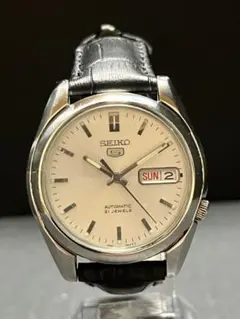 SEIKO 5スポーツ 自動巻き時計 23石 7S36-00L0 白文字盤 - メルカリ