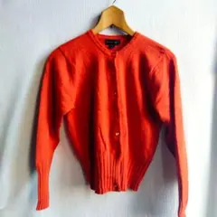 【美品】昭和レトロ　古着　ヴィンテージ　カーディガン　シンプル　毛100%