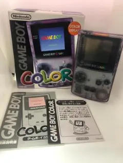 動作OK ゲームボーイカラー クリアパープル 本体 箱・説明書付き