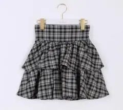 evelyn エブリン ティアードミニスカート チェック