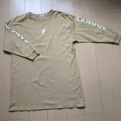 NOUNO KANGOL コラボ 長袖チュニックTシャツ ベージュ