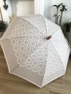 SUR MER 日傘 サークル刺繍 バンブーハンドル SUR MER 日傘 サークル刺繍 バンブーハンドル - メルカリ
