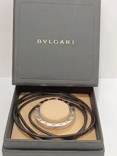 BVLGARI　ブルガリ　ペンダントトップ　キーリング 925刻印　革紐付き