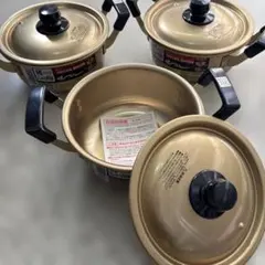 未使用品　北陸アルミニウム純しゅう酸 味づくし 両手鍋 16cm 3セット一人鍋