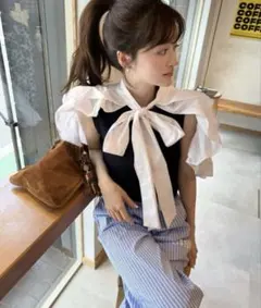 みー様専用【新品未使用】 Bibiy. RUE FRILL KNIT ネイビー