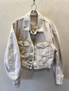 【moussy】ホワイトデニム クロップドジャケット