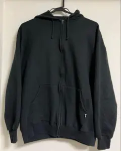 90s RUSSEL ATHLETIC ジップアップパーカー USA製 ブラック