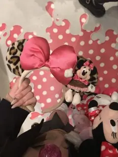 ミニー カチューシャ ヒョウ柄