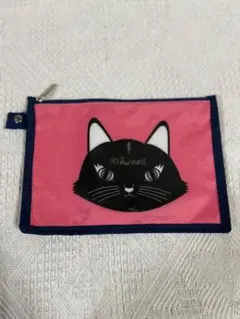 Mikomori ミコモリ 猫イラスト ポーチ 猫 ネコ 黒猫のサムネイル