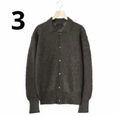 BRUSHED MOHAIR KNIT SHIRT BROWN 3のサムネイル