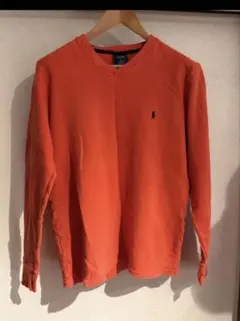 u*y様 90s Ralph Lauren ワッフルサーマル　ロンT オレンジ