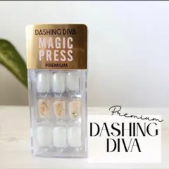 【新品】DASHING DIVA マジックプレス ネイルチップ 白系 ジェル風