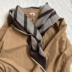 G965 新品未使用 イヴサンローラン シルク混 スカーフ ブラウン レディース G965 新品未使用 イヴサンローラン シルク混 スカーフ ブラウン