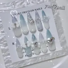 No.25 ネイルチップ フレンチガーリー 韓国系 量産型 スナ系