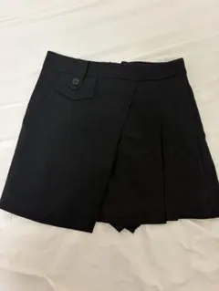 ブラック プリーツスカート ショートパンツ付き