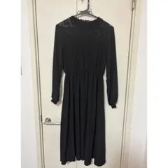 ハニーズ 黒ワンピース レース 普段使い オケージョン お呼ばれにも