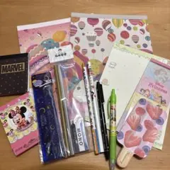 文房具 セット 平成 当時もの 鉛筆 定規 シャーペン メモ帳 レターセット