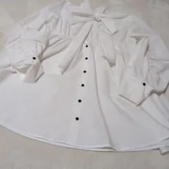 COCODEAL ココディールホワイトリボン付き長袖白シャツ　サイズ2