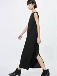 完売　クレープジャージーワンピース　XL