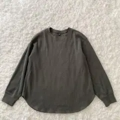 UNIQLO ユニクロ ワッフルT ロンT カーキ カジュアル