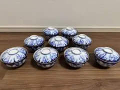 深川製磁　茶漬揃　牡丹金ミル　美術有田焼　9個セット