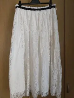 【earth music＆ecology】白レーススカート