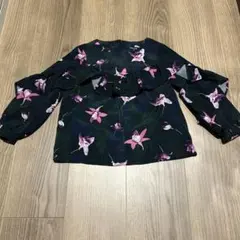 花柄バルーンスリーブブラウス
