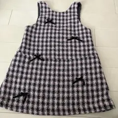 ZARA チェック柄ジャンパースカート　116