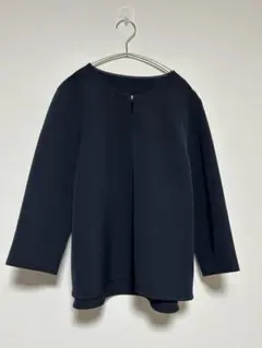 [極美品]卒業式.入学式　ブラウス　プルオーバー7部袖　ネイビー