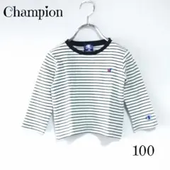 チャンピオン　子供服　Tシャツ　100　ボーダー　長袖　ストレッチ素材のサムネイル