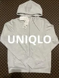 【新品】 AIRism UVカットフルジップパーカ ライトグレー Sサイズ