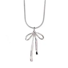 ネックレス ペンダント ( 銀 シルバー 蝶結び ネクタイ 蝶 ) ジュエリー