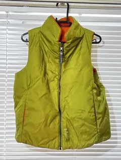 DIESELリバーシブル 中綿ベスト ライムグリーン　オレンジ ディーゼル 短丈