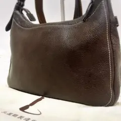 土屋鞄 希少廃盤品 シュリンクレザー ショルダーバッグ ブラウン A4 極美品のサムネイル