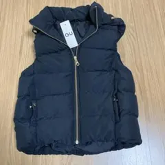 GU 2WAYフード付き中綿ベスト ネイビー M